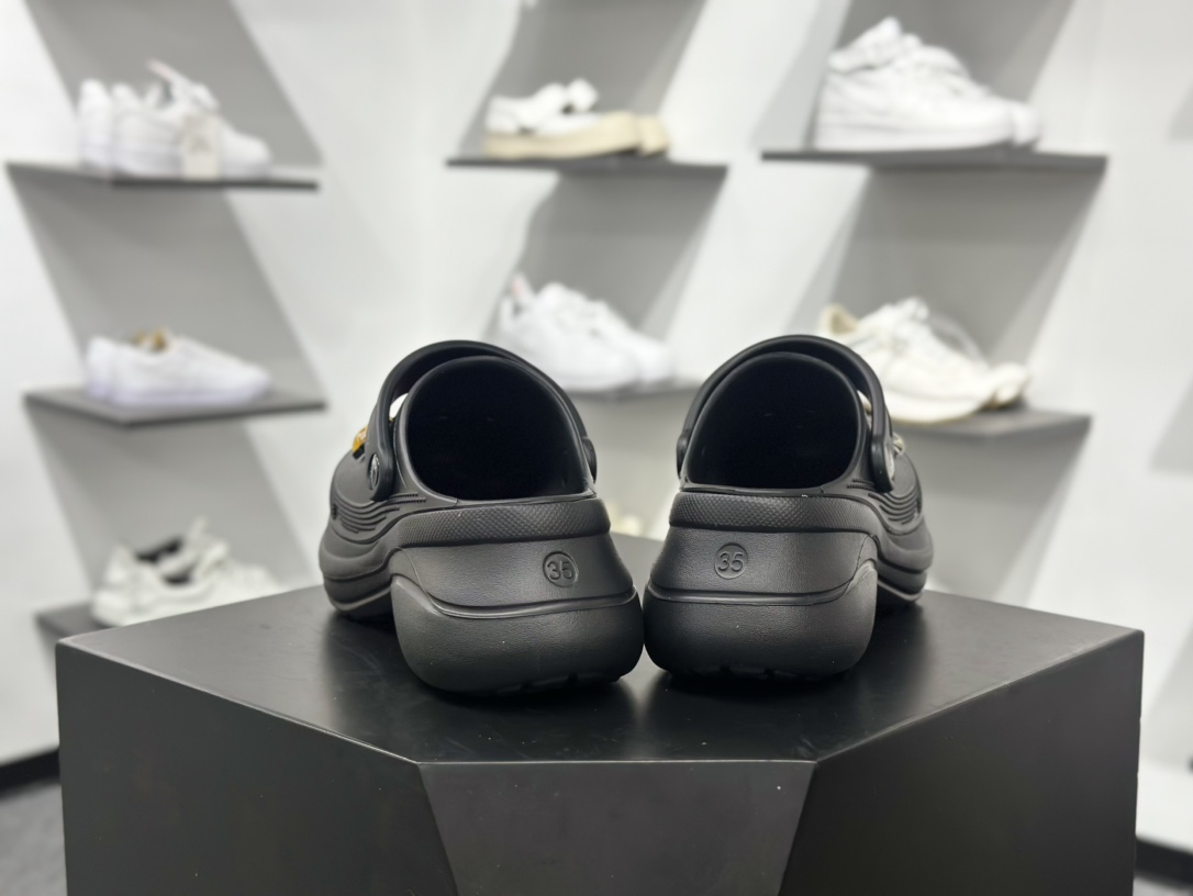 巴黎世家BALENCIAGA x Crocs HardCrocs Sandal 哈德系列穆勒风松糕厚底夏季沙滩涉水百搭潮流系带休闲拖鞋式凉鞋  687398 W1S8N 1081