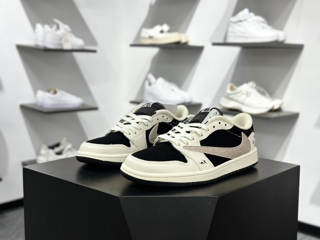 Travis Scott x Fragment Design x Air Jordan 1 Low OG SP AJ1 乔1 权志龙联名 黑白菊花 低帮文化休闲板鞋 XS2024-047 Travis Scott x Fragment Design x Air Jordan 1 Low OG SP AJ1 乔1 权志龙联名 黑白菊花 低帮文化休闲板鞋 XS2024-047