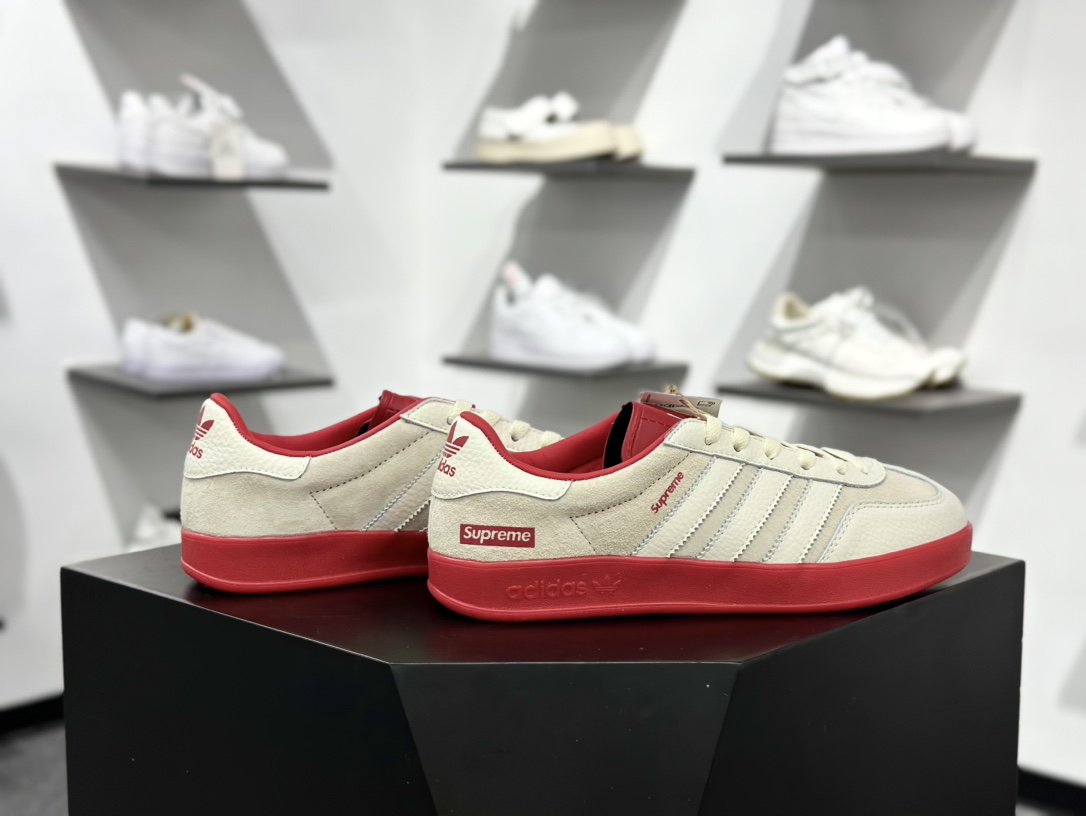 AD Originals Gazelle INdoor x superme 三叶草休闲防滑耐磨低帮板鞋 DD6610 AD Originals Gazelle INdoor x superme 三叶草休闲防滑耐磨低帮板鞋 DD6610