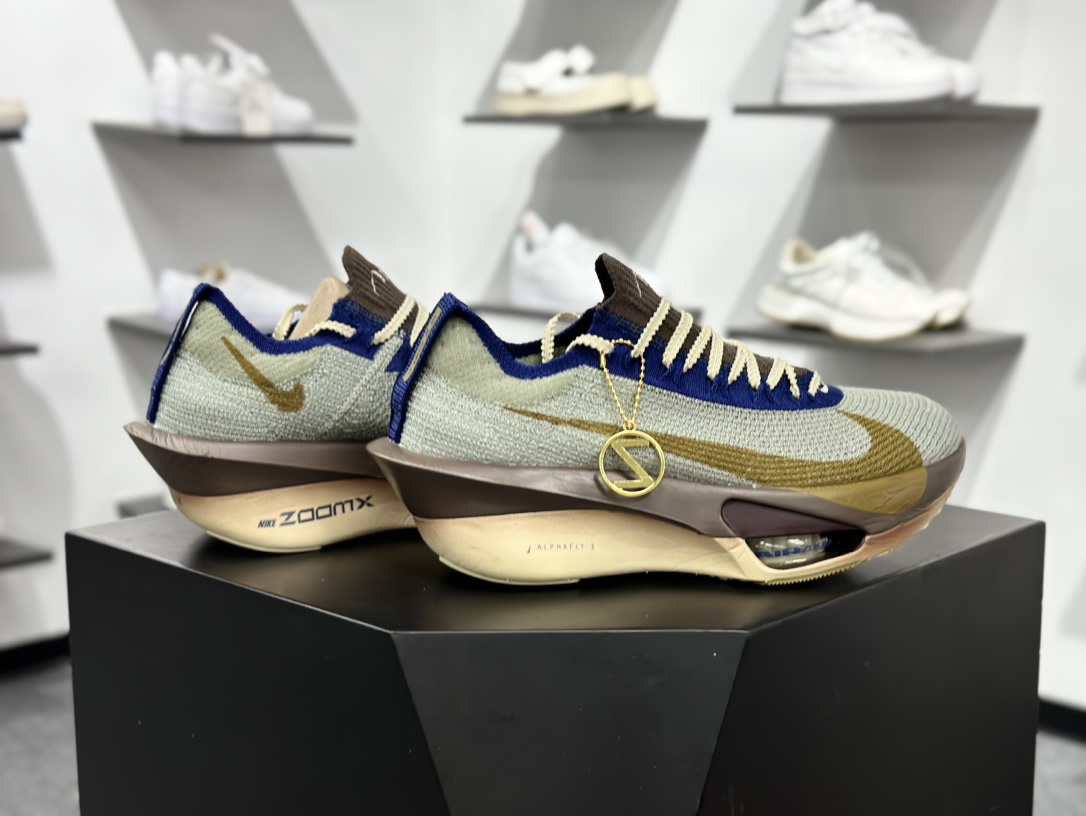 NK Alphafiy 3 premium 蓝灰卡其棕 阿尔法飞行3代系列马拉松轻量竞速运动跑鞋 HV4318-320