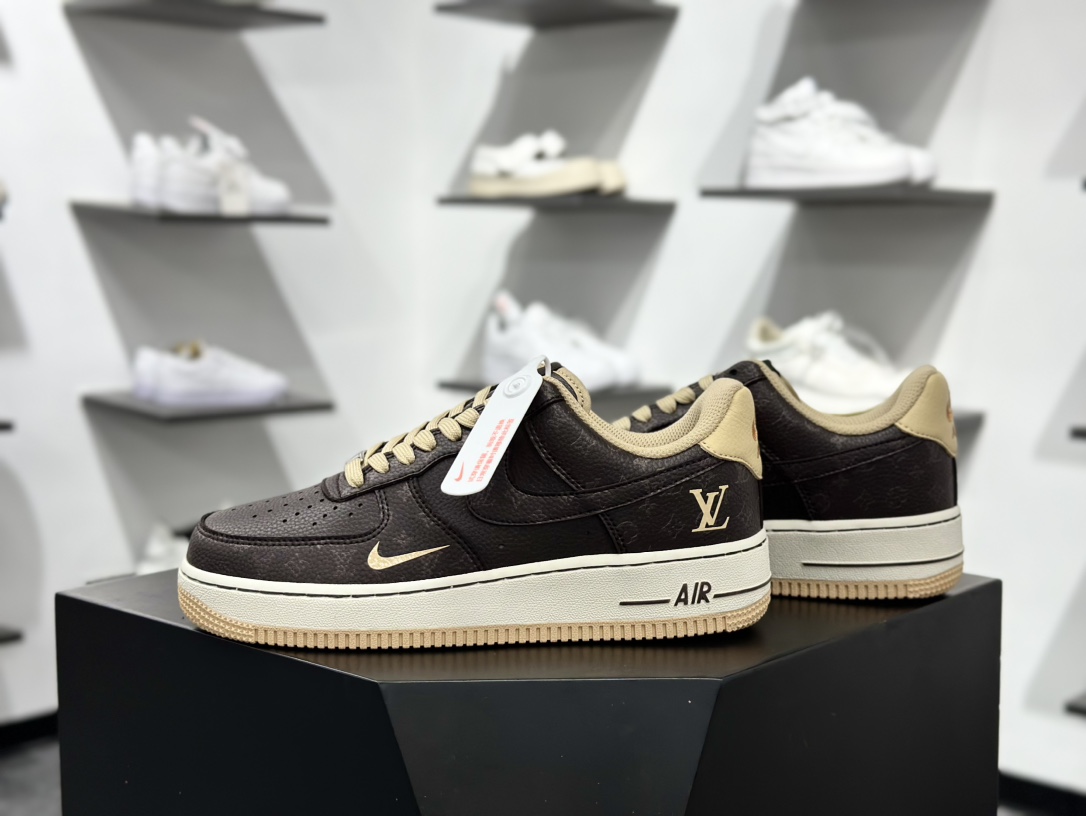 Nike Air Force 1 Low 07 x Louis Vuitton 黑棕小勾  LW9279-007