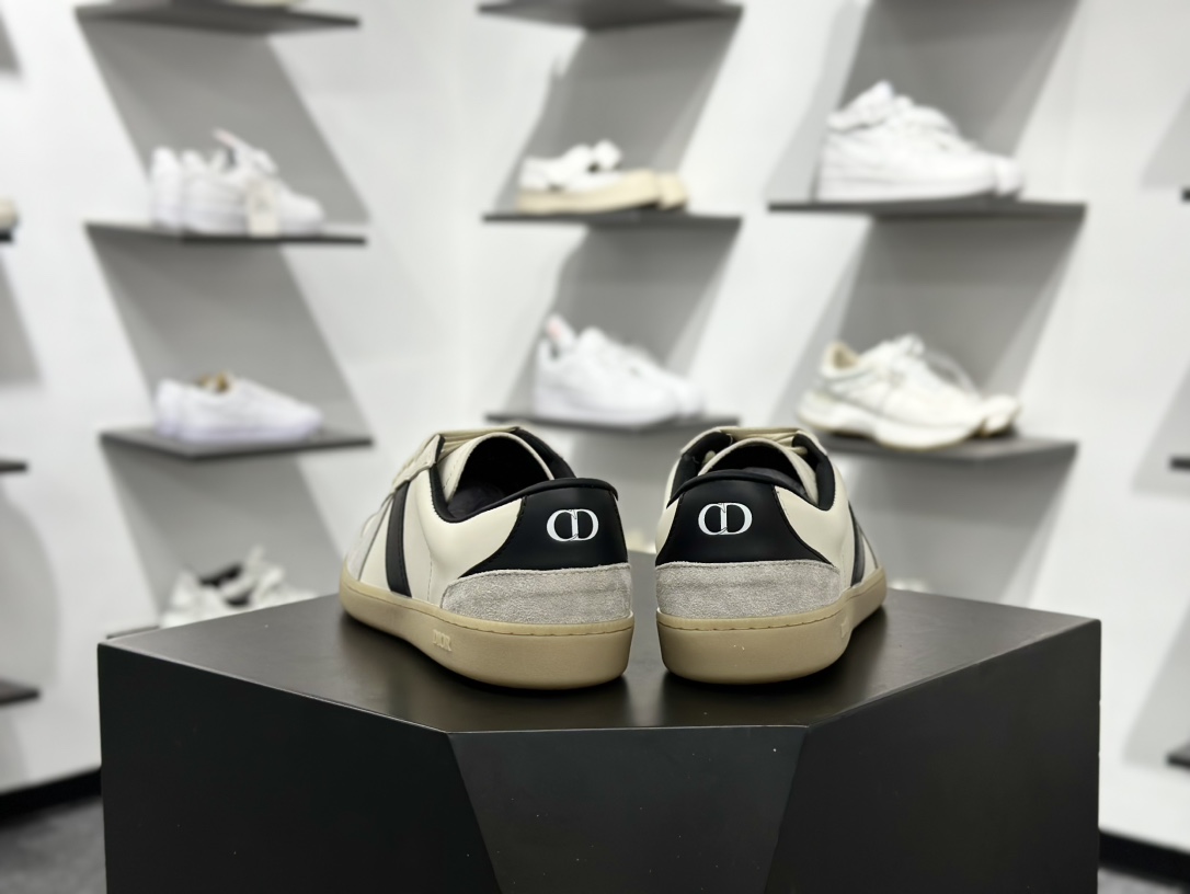 360 迪奥/Dior B01 Matchpoint Low Sneakers B01系列低帮小白鞋“皮革米白灰黑生胶底”3SN328ZRH_H069