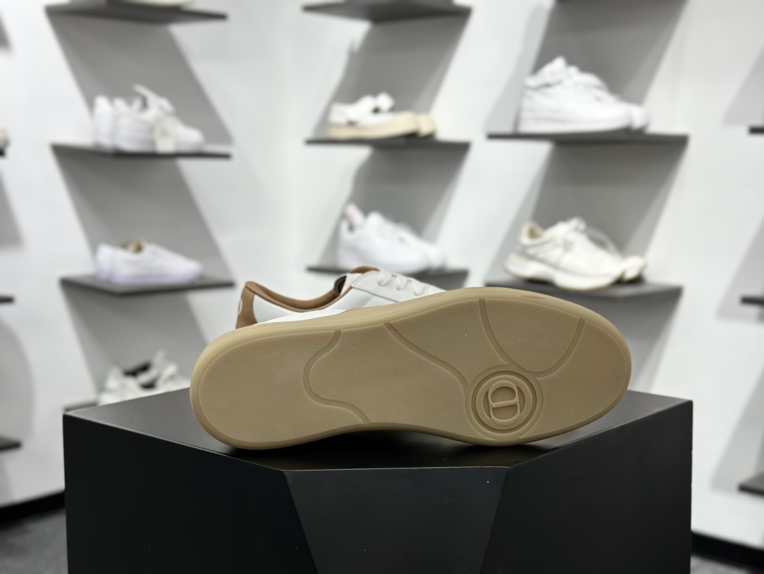 360 迪奥/Dior B01 Matchpoint Low Sneakers B01系列低帮小白鞋“皮革白棕生胶底”3SN328ZRH_H076
