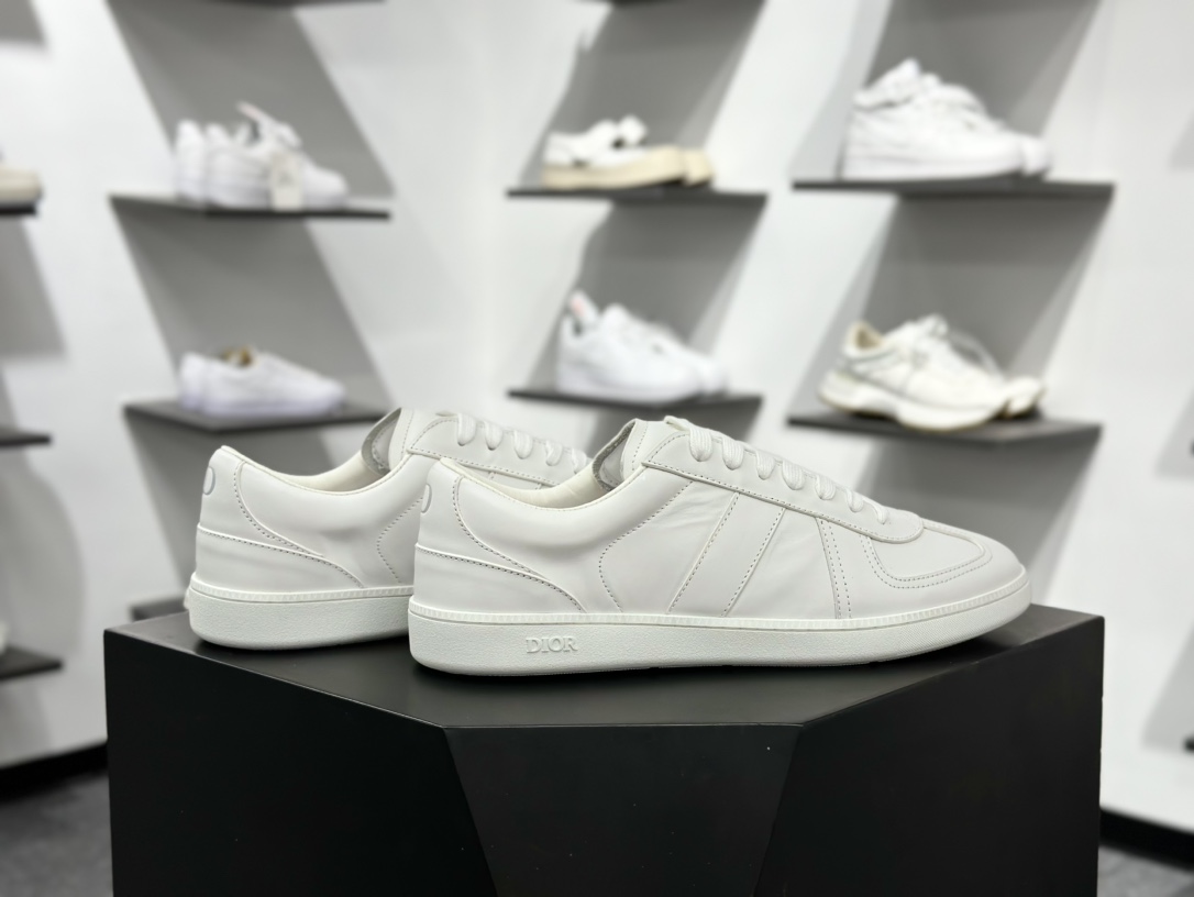 360 迪奥/Dior B01 Matchpoint Low Sneakers B01系列低帮小白鞋“皮革全黑”3SN328ZQR_H000