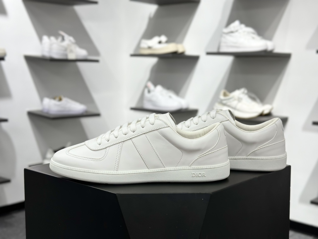 360 迪奥/Dior B01 Matchpoint Low Sneakers B01系列低帮小白鞋“皮革全黑”3SN328ZQR_H000