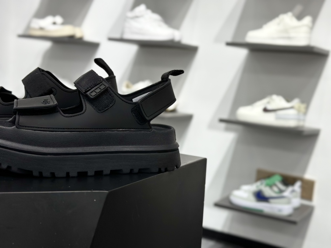 UGG 魔术贴拖鞋凉鞋夏季百搭凉拖软底防滑沙滩加厚底休闲高雅凉鞋