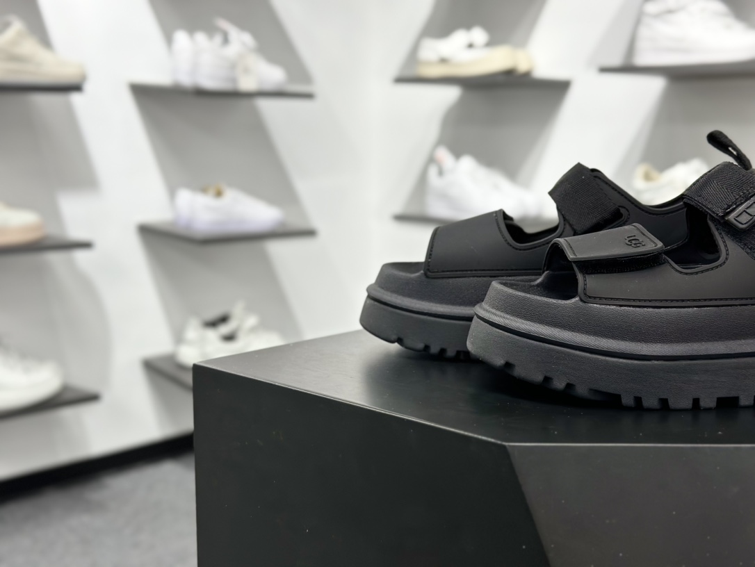 UGG 魔术贴拖鞋凉鞋夏季百搭凉拖软底防滑沙滩加厚底休闲高雅凉鞋