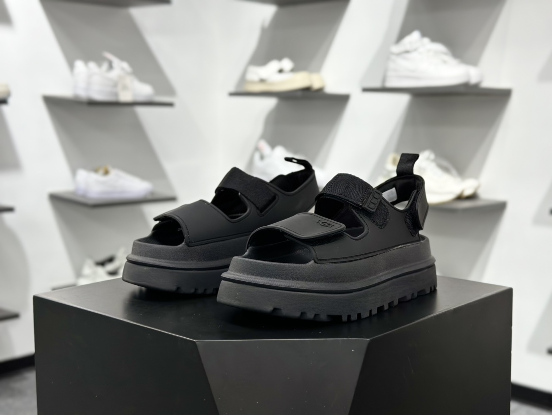 UGG 魔术贴拖鞋凉鞋夏季百搭凉拖软底防滑沙滩加厚底休闲高雅凉鞋