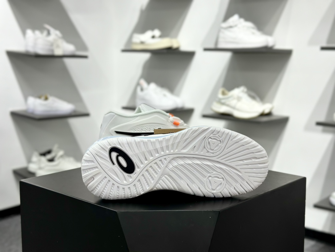 亚瑟士Asics Gel Resolution X 决心X系列低帮网球训练透气休闲运动跑步鞋“白黑冰蓝”1041A481-100