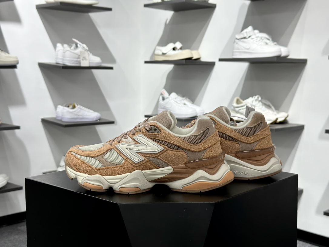 New Balance NB9060 联名款 复古休闲运动慢跑鞋 铜棕色 U9060WCW