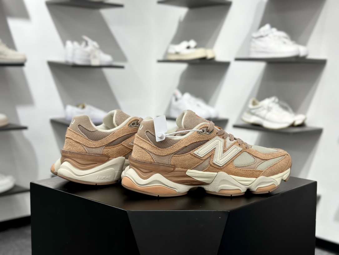 New Balance NB9060 联名款 复古休闲运动慢跑鞋 铜棕色 U9060WCW