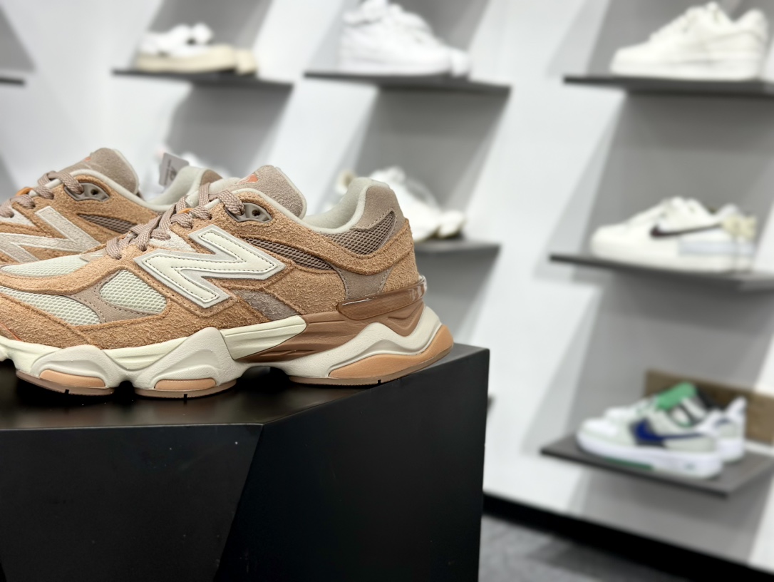 New Balance NB9060 联名款 复古休闲运动慢跑鞋 铜棕色 U9060WCW