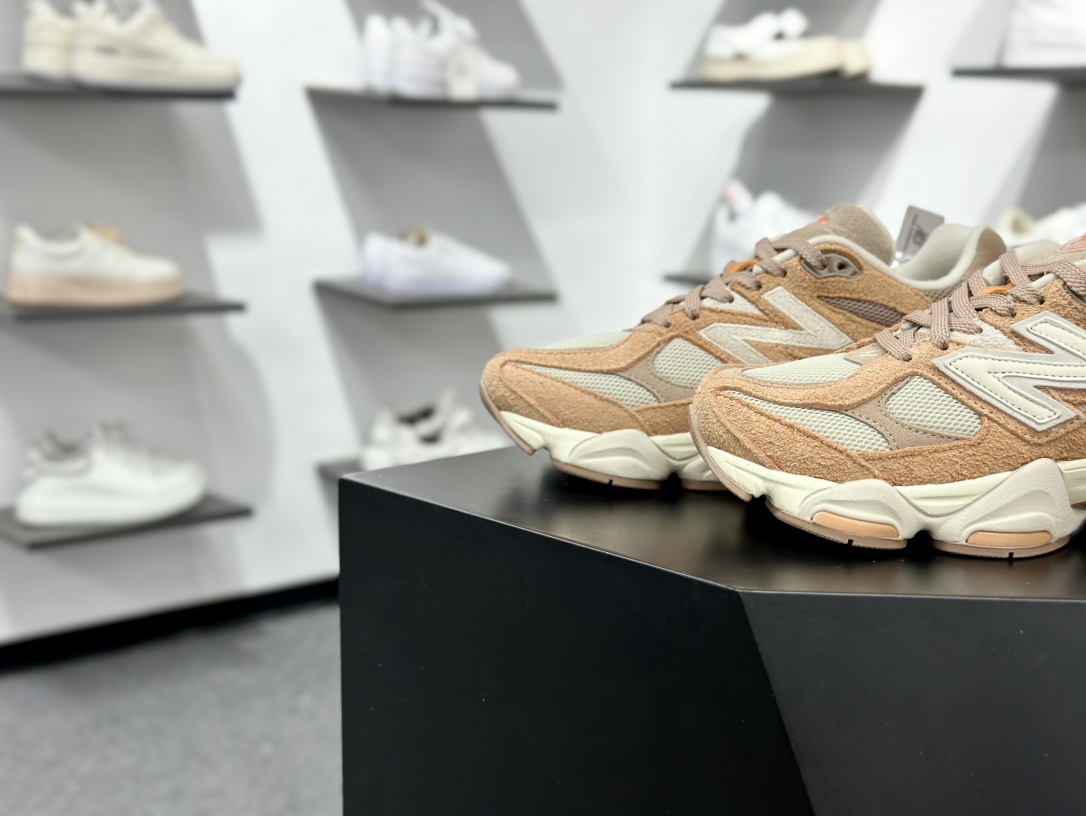 New Balance NB9060 联名款 复古休闲运动慢跑鞋 铜棕色 U9060WCW