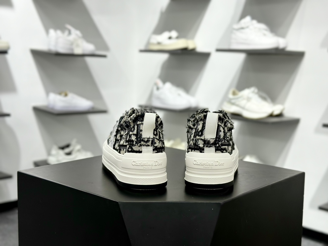 25ss早春新款Dior 迪奥Walk'n'Dior 厚底运动鞋 低帮休闲帆布鞋 板鞋