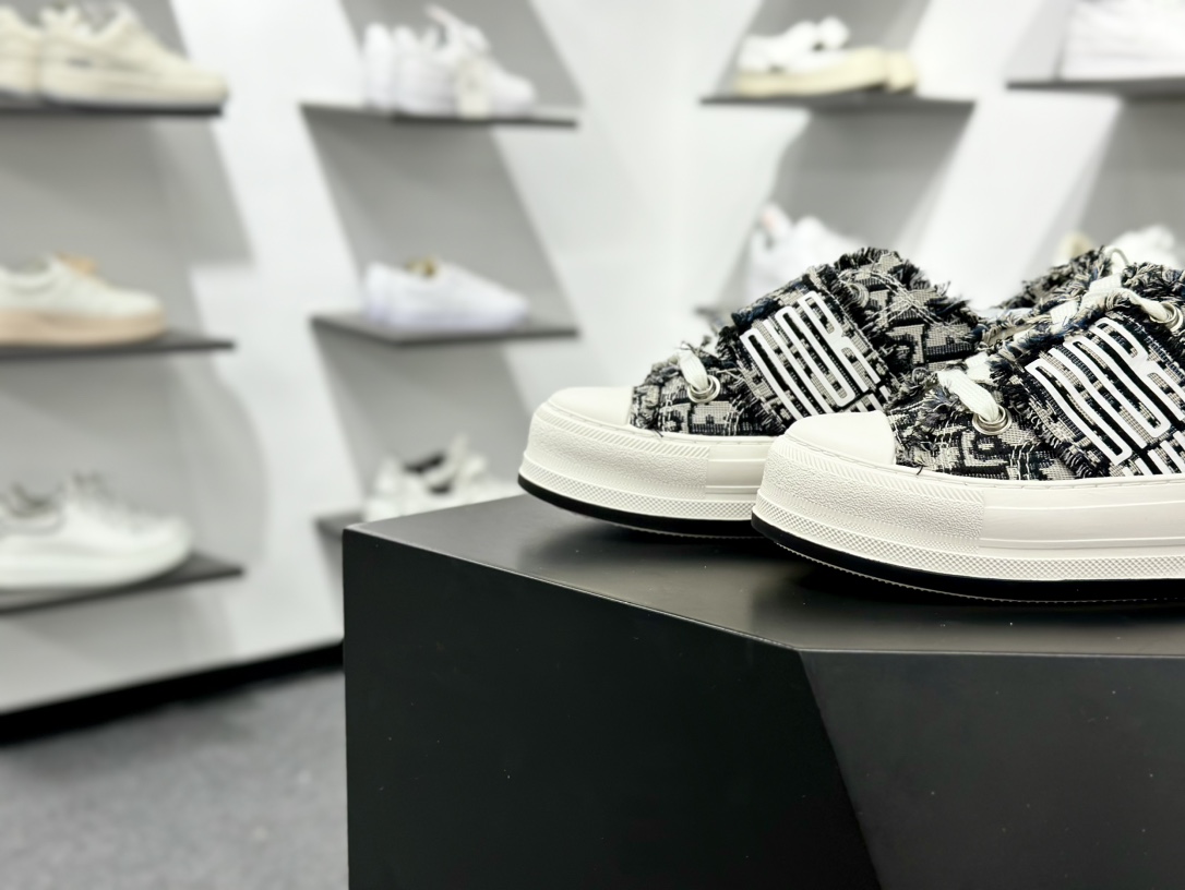 25ss早春新款Dior 迪奥Walk'n'Dior 厚底运动鞋 低帮休闲帆布鞋 板鞋