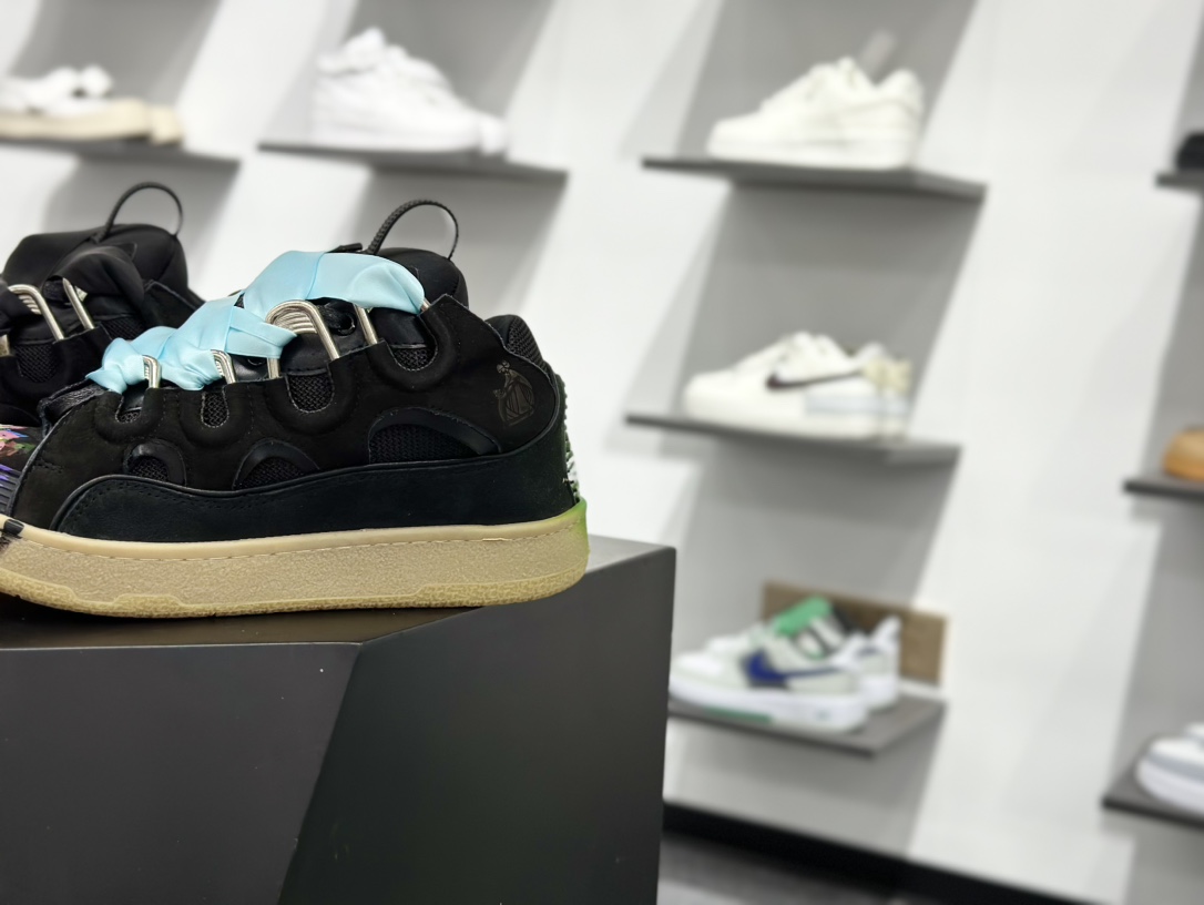 Lanvin Curb Sneakers 浪凡面包鞋 泼墨色 东莞纯原 高端定制版 LANVIN浪凡三代 最新走秀款Curb系列 休闲运动面包鞋