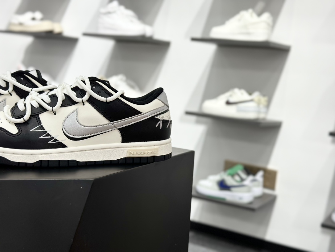 Nike SB Dunk Low XX黑白银 解构抽绳鞋带 DD1391-100
