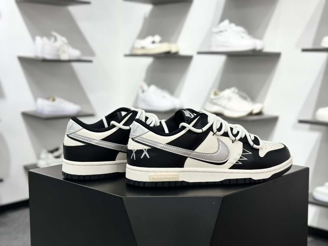 Nike SB Dunk Low XX黑白银 解构抽绳鞋带 DD1391-100