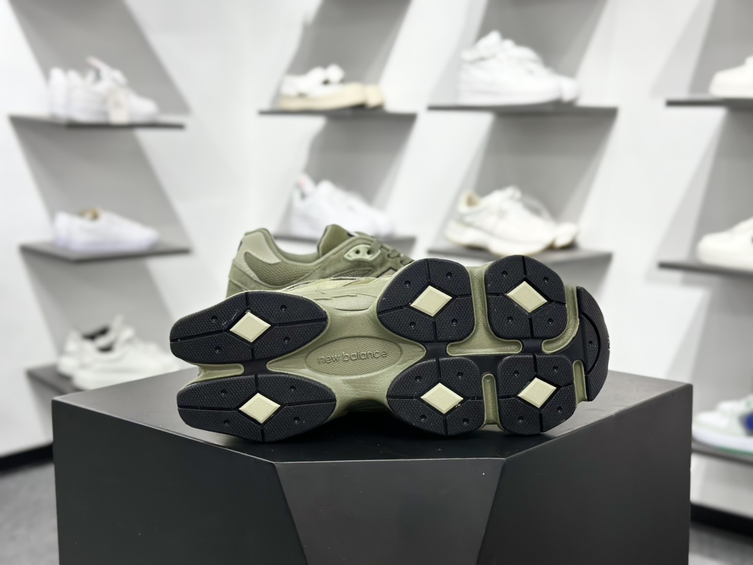 New Balance NB9060 联名款 复古休闲运动慢跑鞋 墨绿色 U9060ZGD