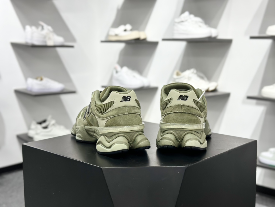 New Balance NB9060 联名款 复古休闲运动慢跑鞋 墨绿色 U9060ZGD