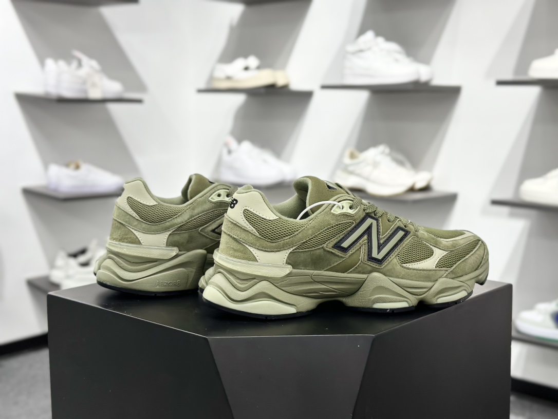New Balance NB9060 联名款 复古休闲运动慢跑鞋 墨绿色 U9060ZGD
