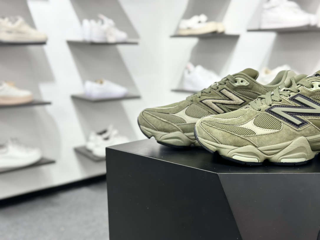 New Balance NB9060 联名款 复古休闲运动慢跑鞋 墨绿色 U9060ZGD