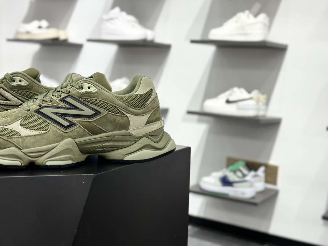 New Balance NB9060 联名款 复古休闲运动慢跑鞋 墨绿色 U9060ZGD