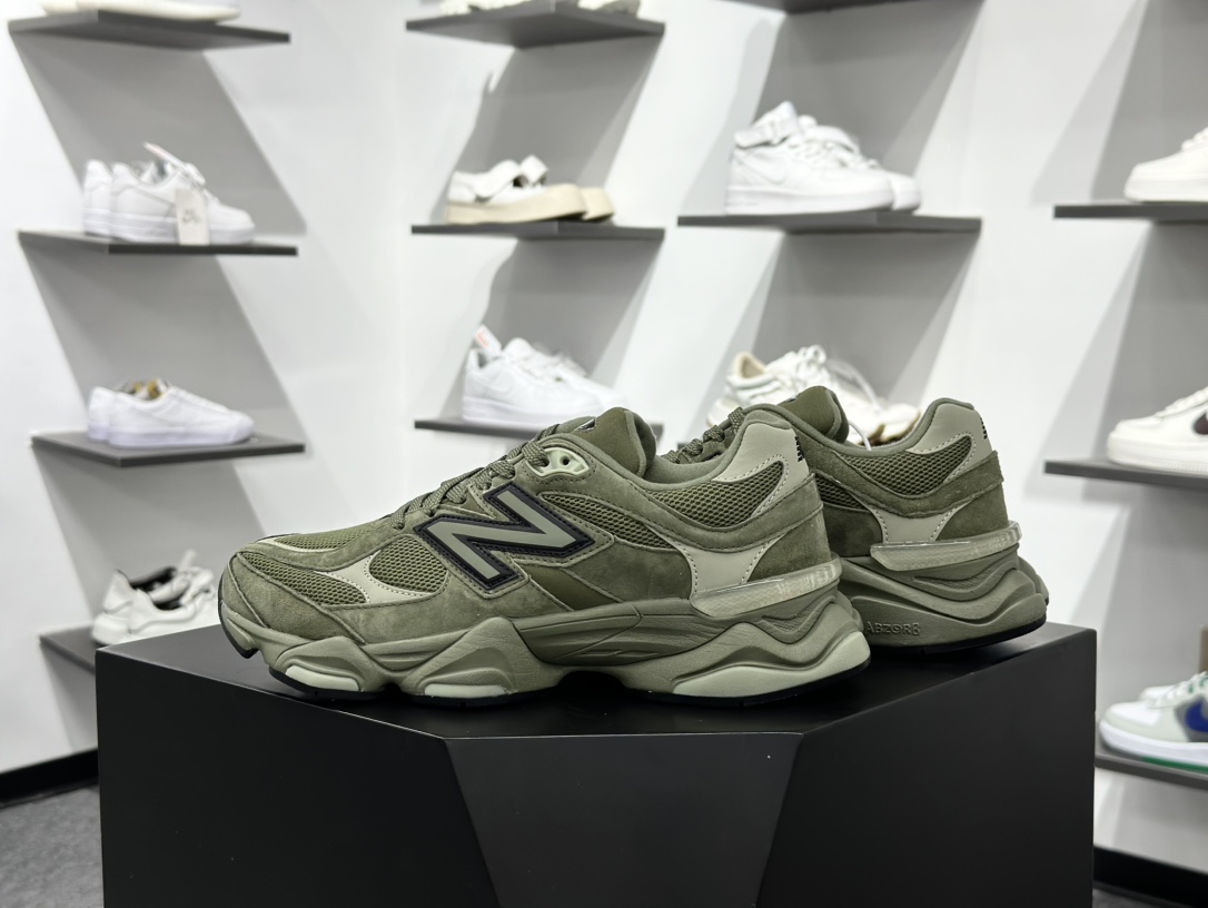 New Balance NB9060 联名款 复古休闲运动慢跑鞋 墨绿色 U9060ZGD