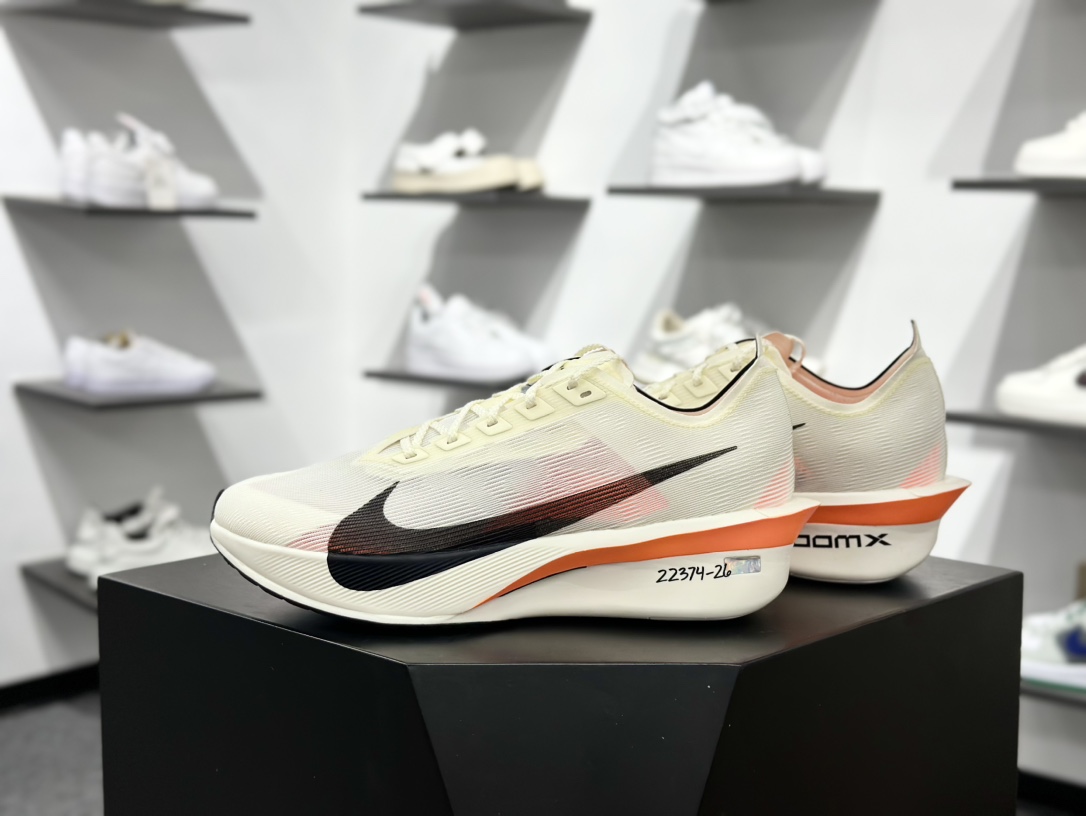 耐克Nike Zoomx Vaporfly Next% 4 ”Proto”空气飞行4代系列低帮跑步鞋“米白黑橙” HF6413-100