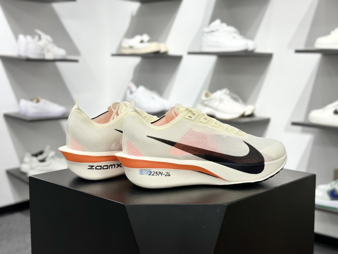 耐克Nike Zoomx Vaporfly Next% 4 ”Proto”空气飞行4代系列低帮跑步鞋“米白黑橙” HF6413-100