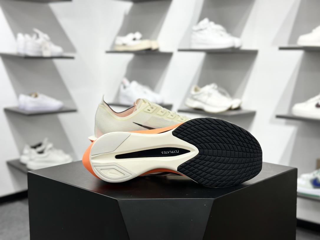 耐克Nike Zoomx Vaporfly Next% 4 ”Proto”空气飞行4代系列低帮跑步鞋“米白黑橙” HF6413-100