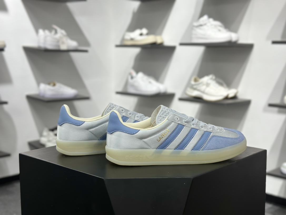 160 AD Originals Gazelle Indoor 冰雾蓝 三叶草复古休闲运动板鞋 JI2711