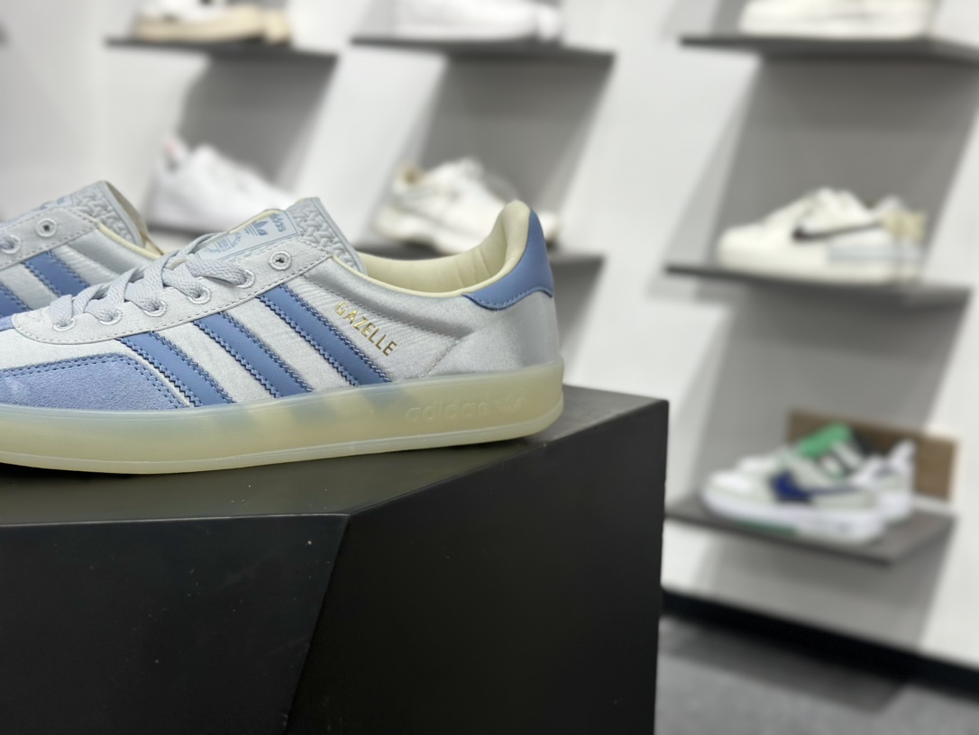 160 AD Originals Gazelle Indoor 冰雾蓝 三叶草复古休闲运动板鞋 JI2711