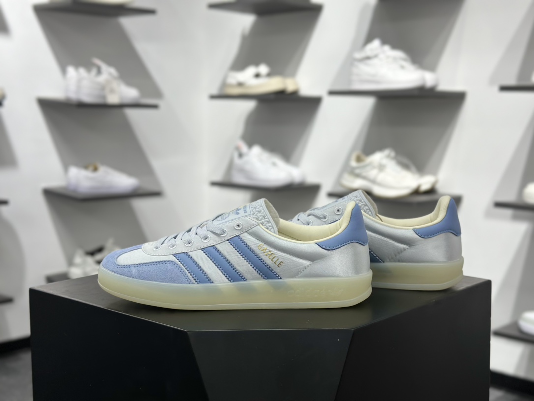 160 AD Originals Gazelle Indoor 冰雾蓝 三叶草复古休闲运动板鞋 JI2711