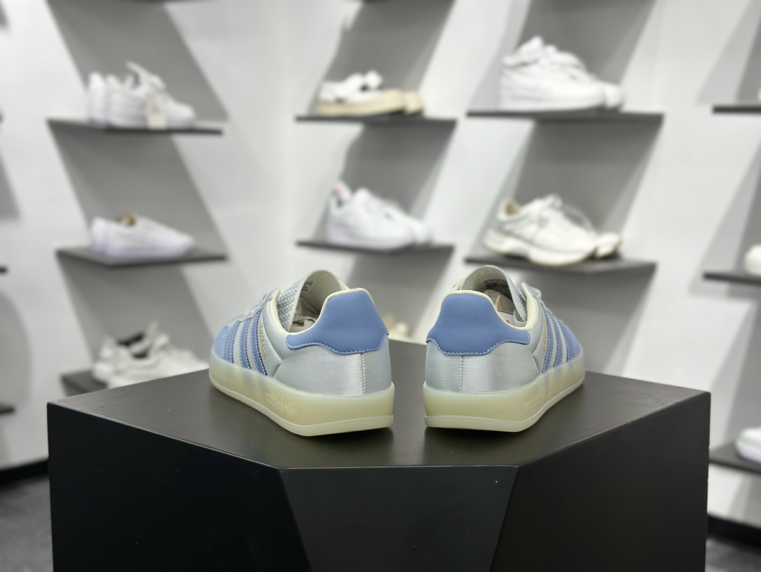 160 AD Originals Gazelle Indoor 冰雾蓝 三叶草复古休闲运动板鞋 JI2711