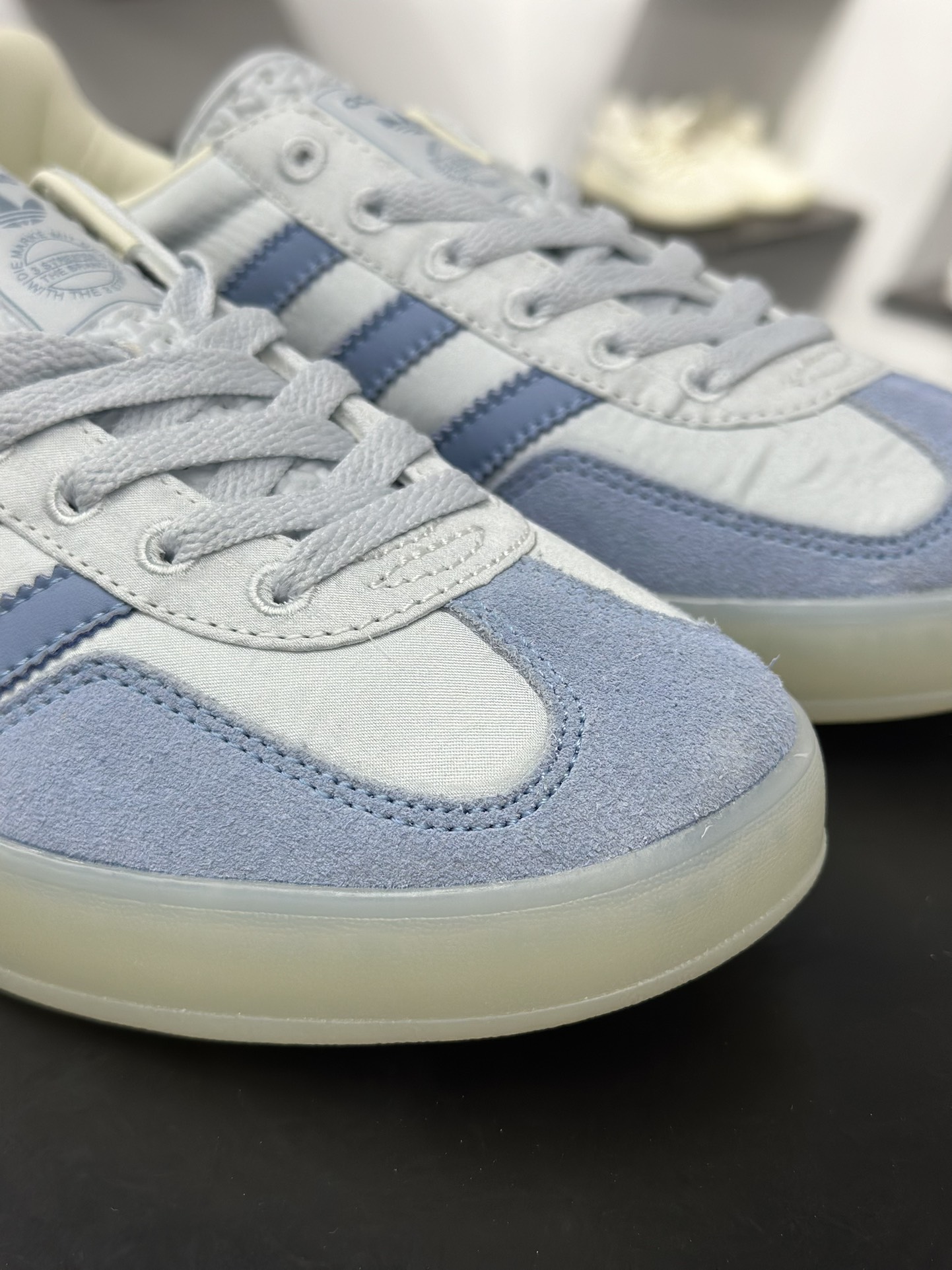 160 AD Originals Gazelle Indoor 冰雾蓝 三叶草复古休闲运动板鞋 JI2711