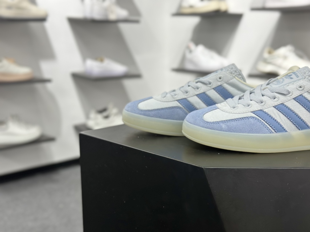 160 AD Originals Gazelle Indoor 冰雾蓝 三叶草复古休闲运动板鞋 JI2711