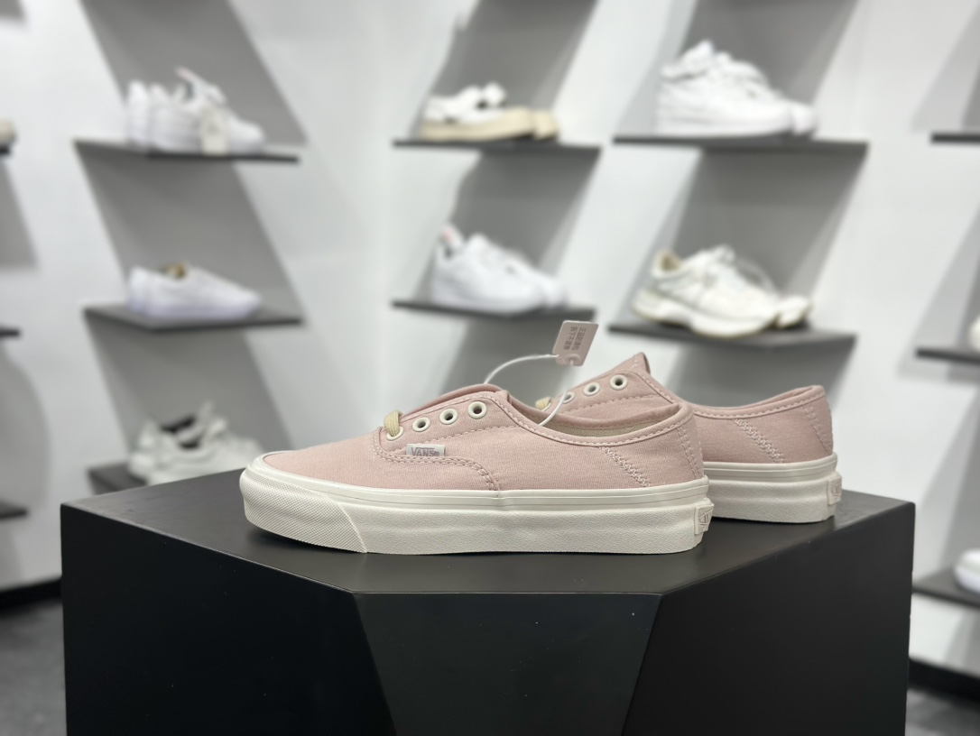 130 范斯Vans Vault OG Authentic Era LX”Black/Beige Paisley”安纳海姆低帮系带板鞋“帆布粉白” VN000D4YFBM