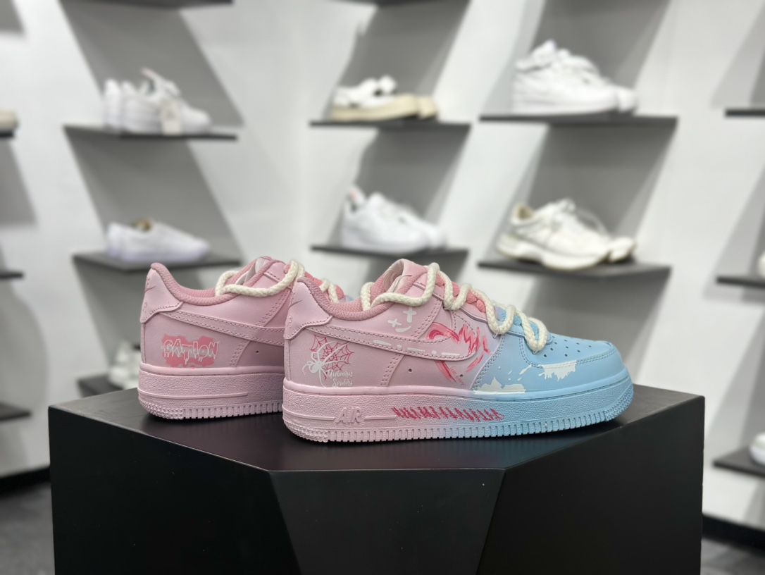 260 Nike Air Force 1 Low 粉蓝蛛心 QX2032-707