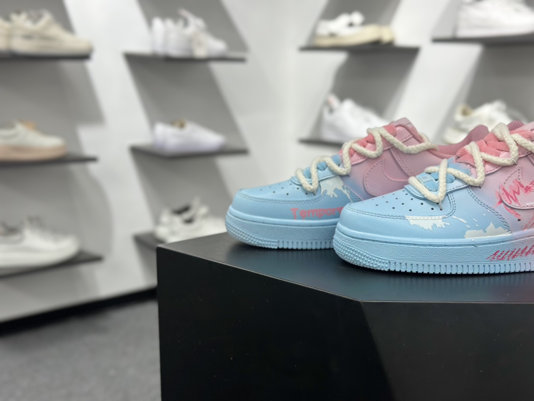260 Nike Air Force 1 Low 粉蓝蛛心 QX2032-707
