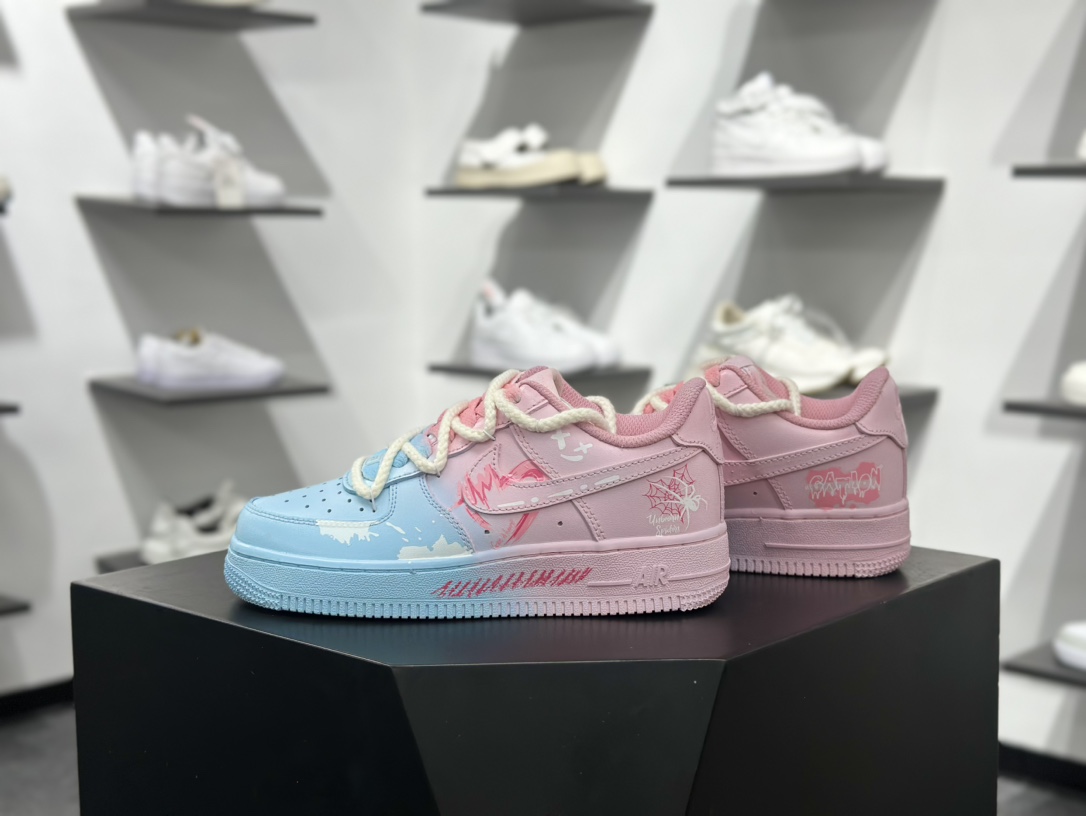 260 Nike Air Force 1 Low 粉蓝蛛心 QX2032-707