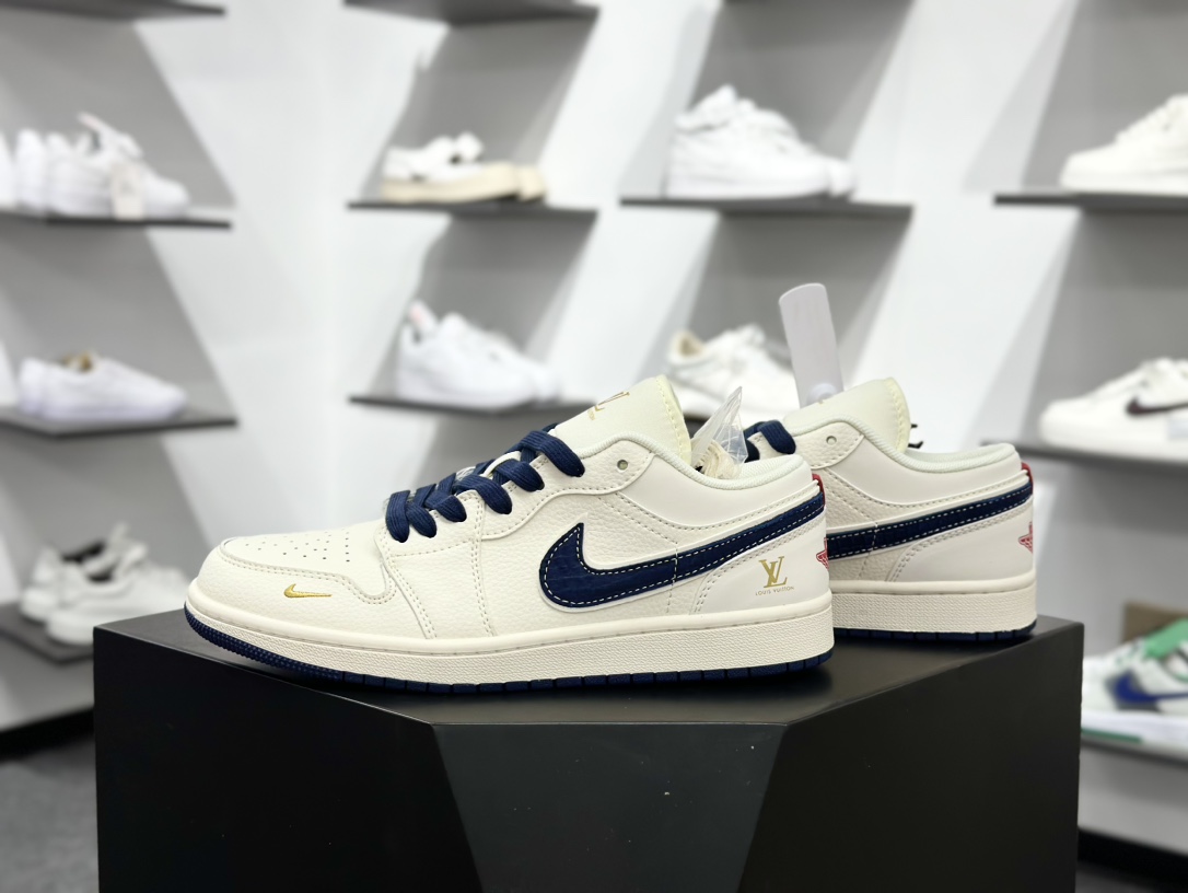 280 Air Jordan 1 Low AJ1 乔1 LV联名 蓝鳞勾 高端定制 低帮复古篮球鞋 XX3168-171