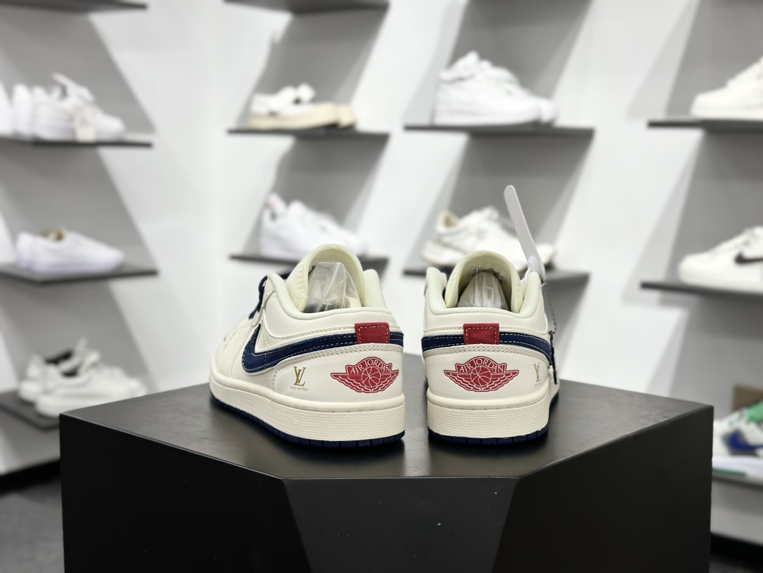 280 Air Jordan 1 Low AJ1 乔1 LV联名 蓝鳞勾 高端定制 低帮复古篮球鞋 XX3168-171