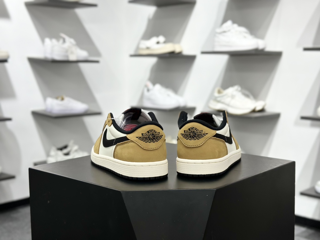 300 Air Jordan 1 Low og AJ1乔1低帮男子文化篮球 白棕小麦 新秀 CZ0790-107