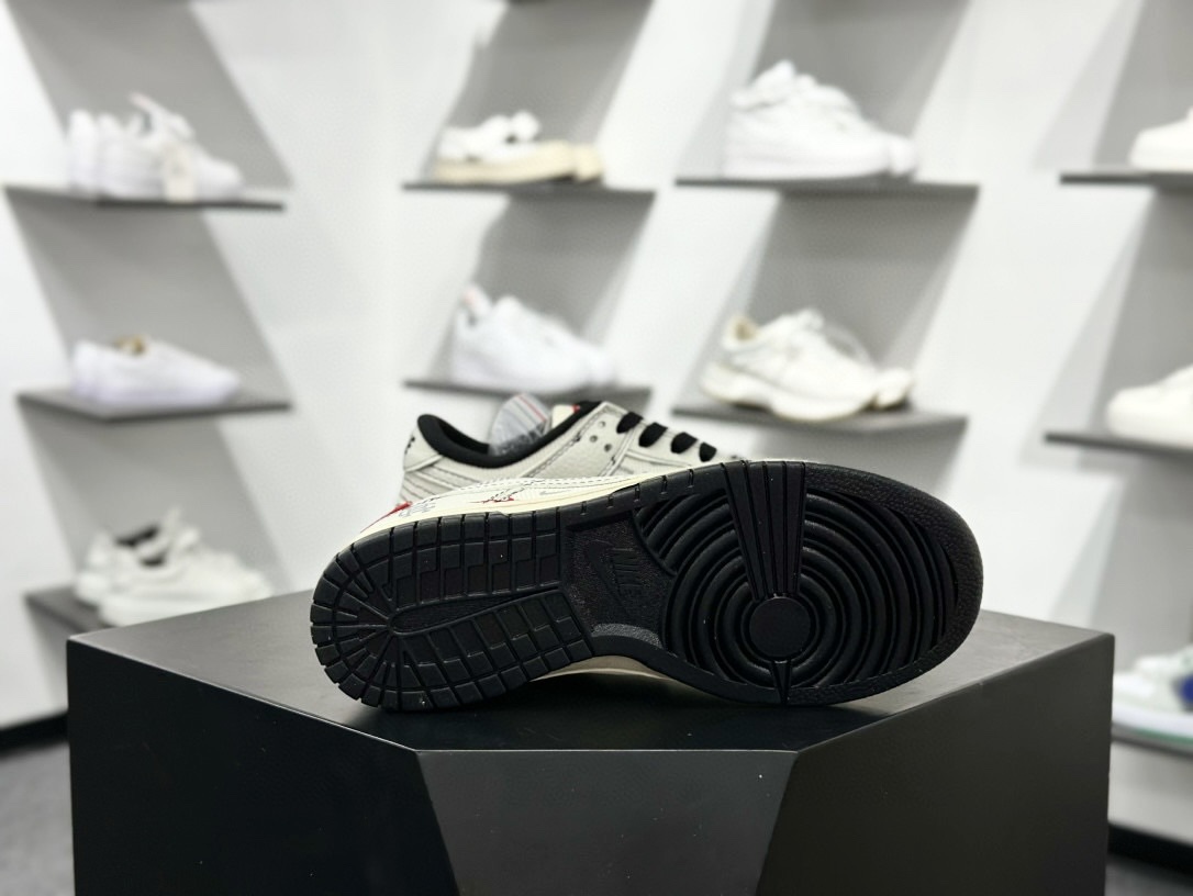 280 Nike SB Dunk Low 斯图西联名 黑白织布 周年高端定制 低帮休闲板鞋 SC9207-425