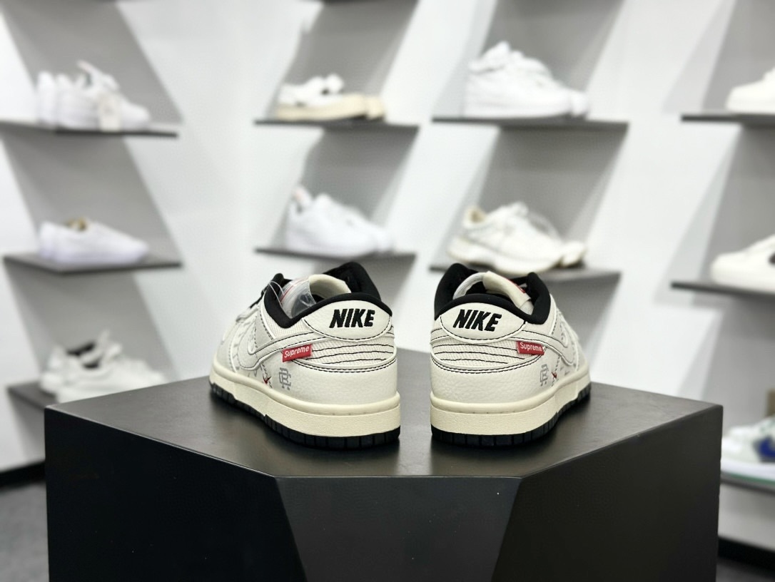 280 Nike SB Dunk Low 斯图西联名 黑白织布 周年高端定制 低帮休闲板鞋 SC9207-425