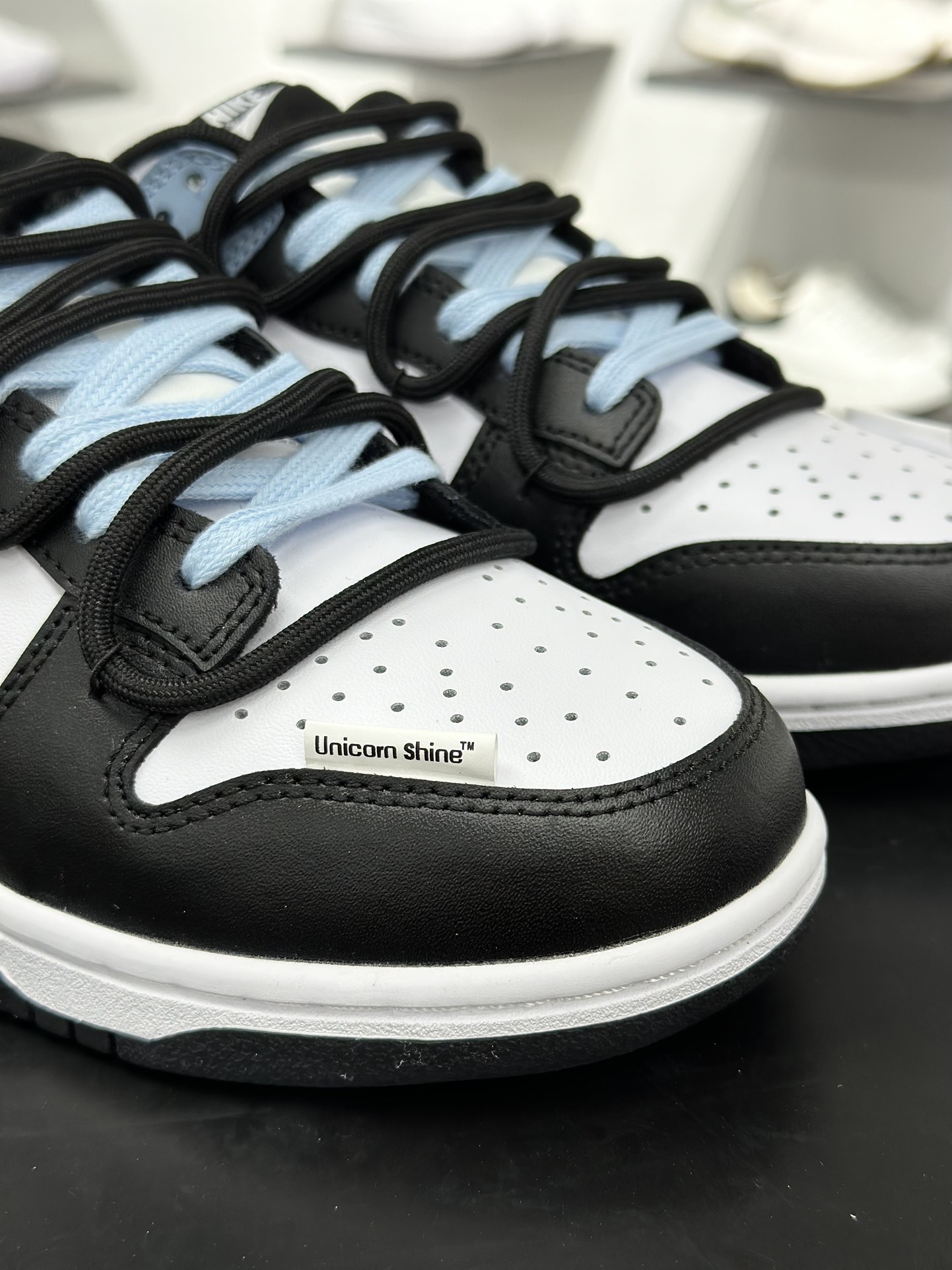 280 Nike SB Dunk Low 黑白蓝浮雕 解构抽绳鞋带 DD1503-101