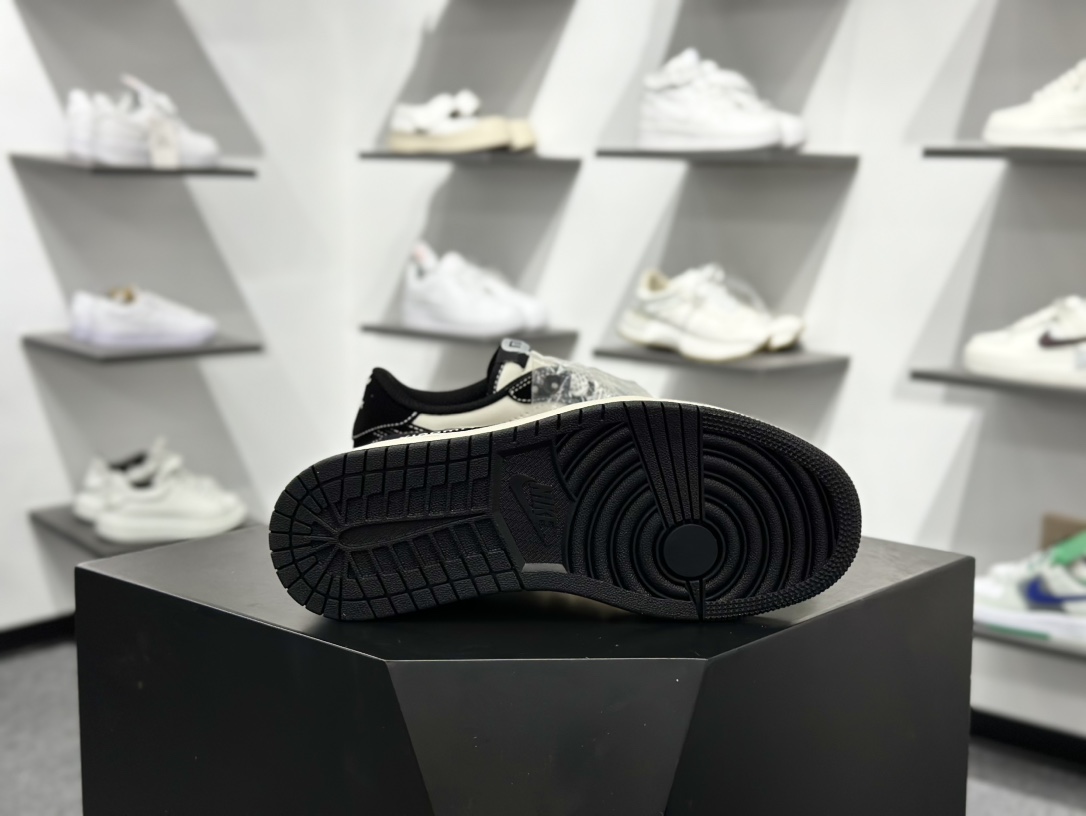 280 Travis Scott x Fragment Design x Air Jordan 1 Low OG SP AJ1 乔1 小米联名 黑YU7 低帮文化休闲板鞋 XX3168-189