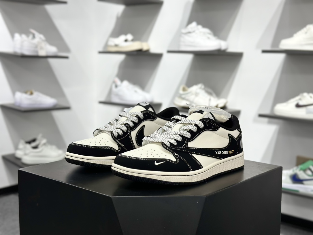 280 Travis Scott x Fragment Design x Air Jordan 1 Low OG SP AJ1 乔1 小米联名 黑YU7 低帮文化休闲板鞋 XX3168-189