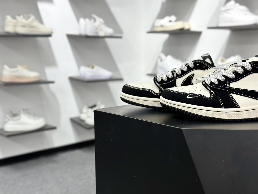 280 Travis Scott x Fragment Design x Air Jordan 1 Low OG SP AJ1 乔1 小米联名 黑YU7 低帮文化休闲板鞋 XX3168-189